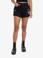 Cosmic Aura Black Sun & Moon Shorts