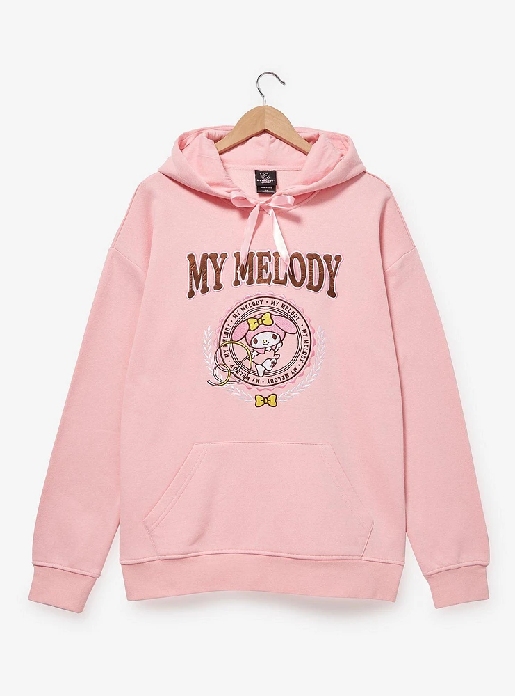 Sanrio My Melody Pink Satin Drawstring Hoodie — BoxLunch Exclusive