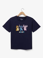 Disney Lilo & Stitch Reuben, Angel, and Ohana Embroidered Women's T-Shirt — BoxLunch Exclusive