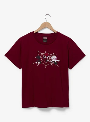 Marvel Spider-Man Embroidered Women's T-Shirt — BoxLunch Exclusive