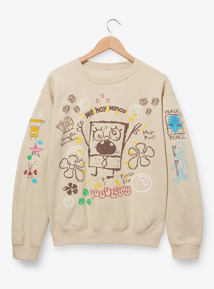 SpongeBob SquarePants DoodleBob Allover Icons Crewneck - BoxLunch Exclusive