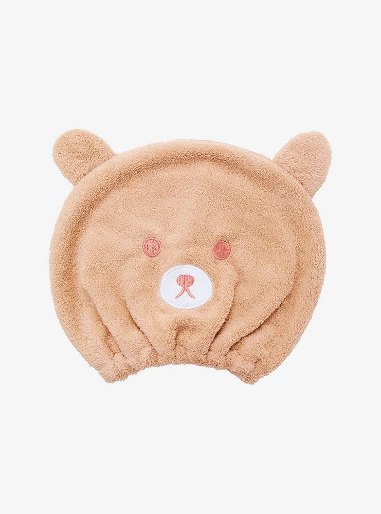 Brown Bear Fuzzy Shower Cap