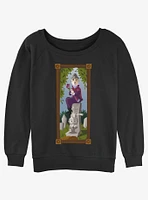 Disney The Haunted Mansion Black Widow Portrait Girls Slouchy Sweatshirt Hot Topic Web Exclusive