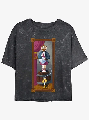 Disney The Haunted Mansion Dynamite Gentleman Portrait Girls Mineral Wash Crop T-Shirt Hot Topic Web Exclusive