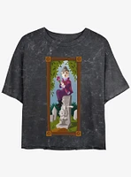 Disney The Haunted Mansion Black Widow Portrait Girls Mineral Wash Crop T-Shirt Hot Topic Web Exclusive