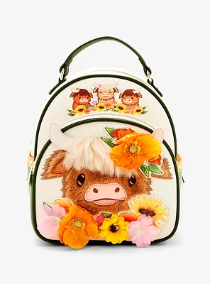Highland Cow Floral Mini Backpack - BoxLunch Exclusive