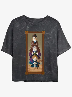 Disney The Haunted Mansion Quicksand Men Portrait Womens Mineral Wash Crop T-Shirt BoxLunch Web Exclusive