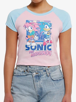 Sonic The Hedgehog Duo Pastel Girls Raglan Baby T-Shirt