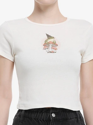 Frog Wizard Mushrooms Girls Baby T-Shirt