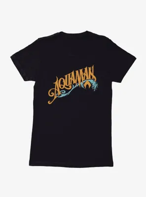 Aquaman Title Logo Womens T-Shirt