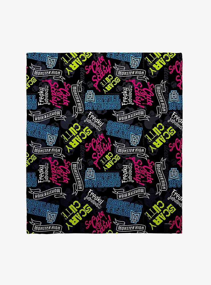 Monster High Scary Cute Throw Blanket