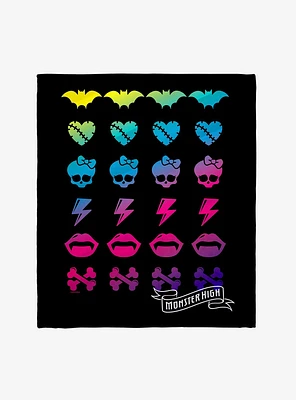 Monster High Icons Gradient Throw Blanket