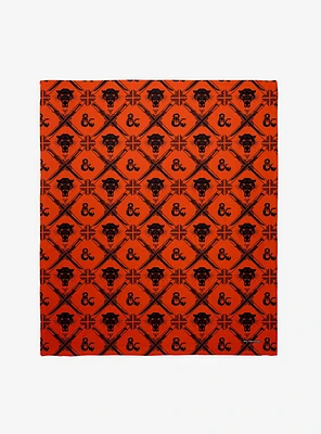 Dungeons & Dragons Mythic Pattern Throw Blanket