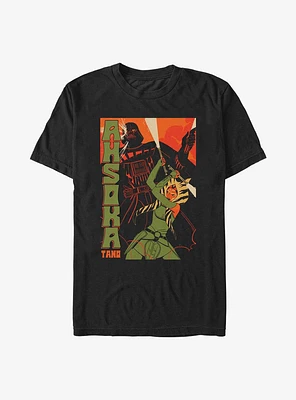 Star Wars Ahsoka and Darth Vader Poster Extra Soft T-Shirt