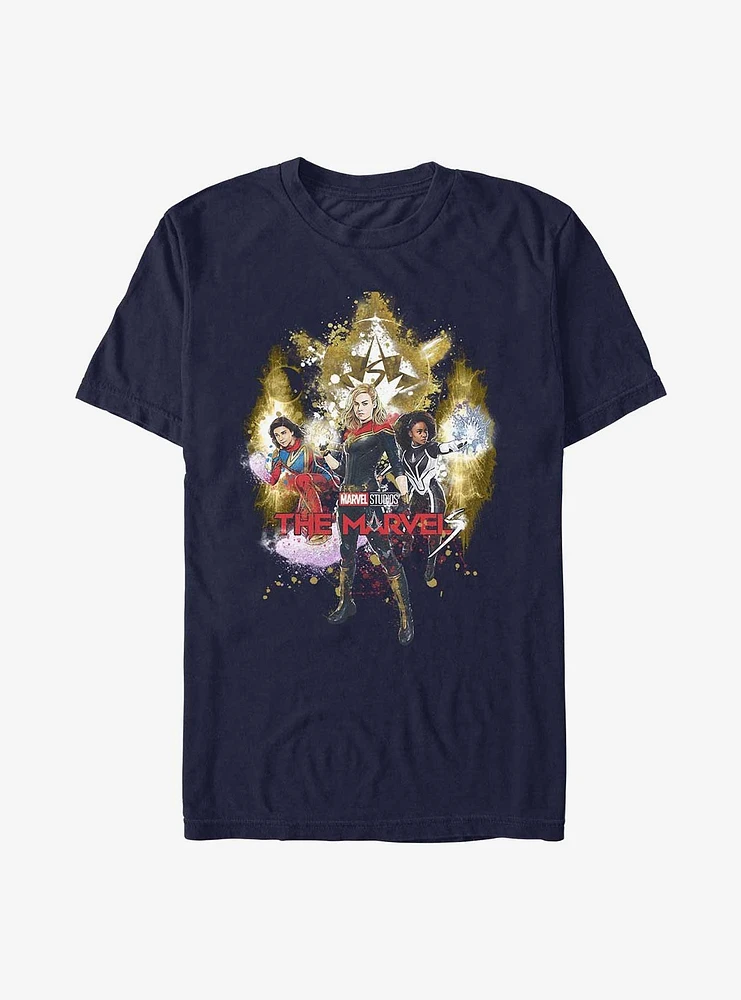 Marvel The Marvels Splatter Power Extra Soft T-Shirt