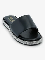 WLK By S. Miller Dorothy Black Rhinestone Slides