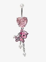 Steel Tokidoki Mermicorno Gem Navel Barbell