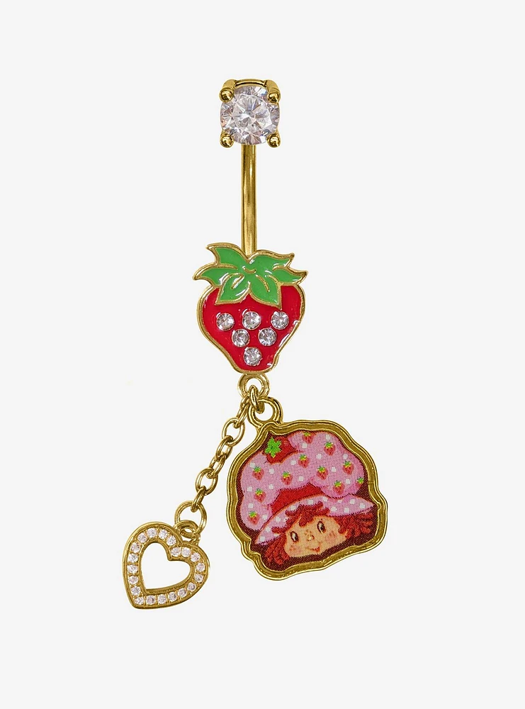 Steel Strawberry Shortcake Navel Barbell