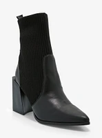 Yoki Black Ankle Sock Boots