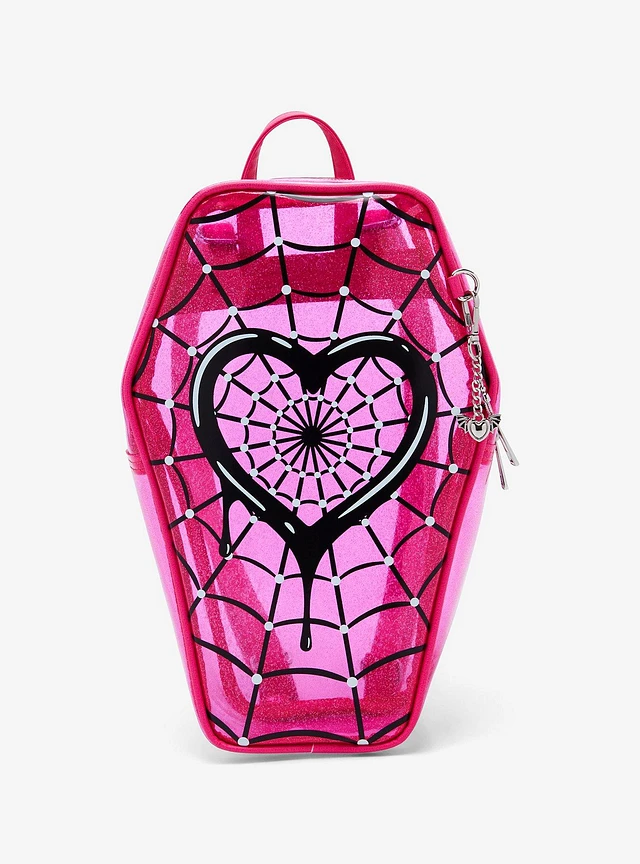 coffin mini backpack Lougefy Nightmare Before Christmas Xmas All over Print Backpack: Spooky Holiday Style! The Nightmare Before Christmas movie fan merchandise is a black coffin ITA mini backpack made of PU material and includes adjustable straps for the perfect fit Jack Skellington Coffin Mini Backpack