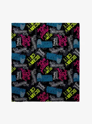 Monster High Scary Cute Throw Blanket