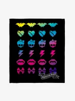 Monster High Icons Gradient Throw Blanket