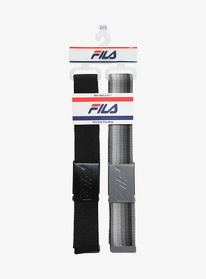 FILA Fabric Buckle Belt Set