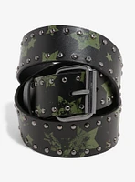 Black & Green Star Stud Belt