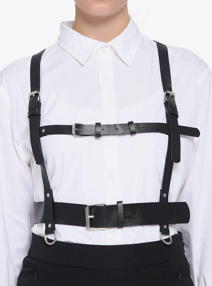 Black Double Buckle Harness