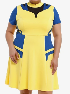 Her Universe Marvel Deadpool & Wolverine Color-Block Dress Plus