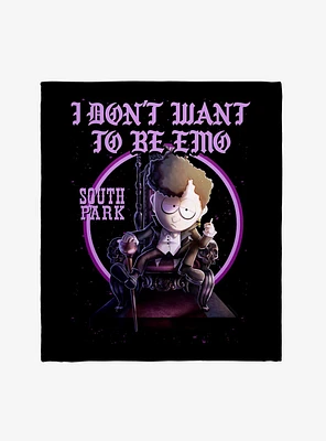 South Park I Don't Want To Be Emo Throw Blanket