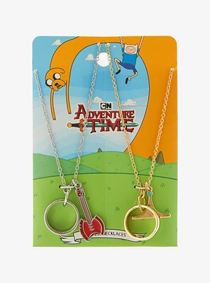 Adventure Time Marceline & Princess Bubblegum Best Friend Necklace Set