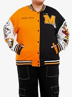 Her Universe Disney Halloween Split Girls Oversized Varsity Jacket Plus