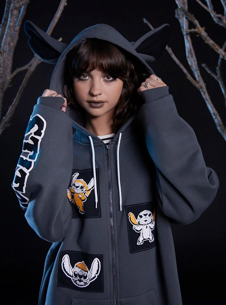 Her Universe Disney Halloween Stitch Girls Oversized Hoodie