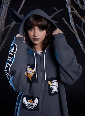 Her Universe Disney Halloween Stitch Girls Oversized Hoodie