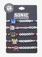 Sonic The Hedgehog Character Bead Bracelet Set