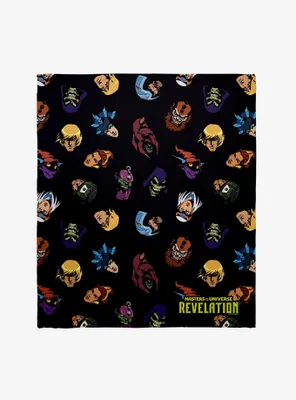 Masters of the Universe Character Faces Throw Blanket