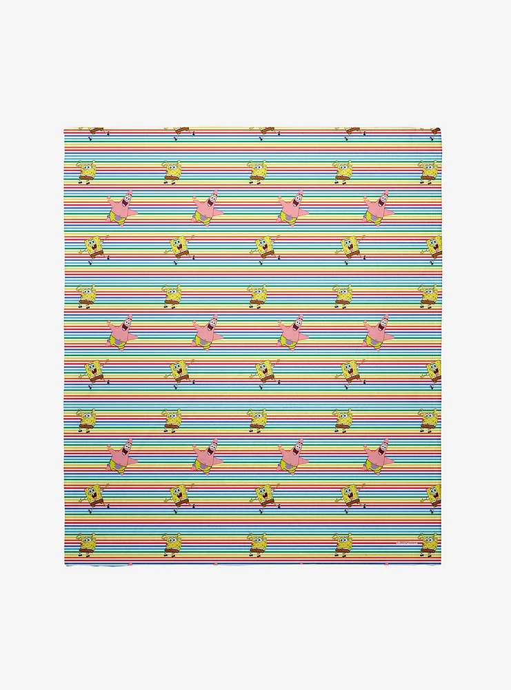 SpongeBob SquarePants Rainbow Lines Throw Blanket