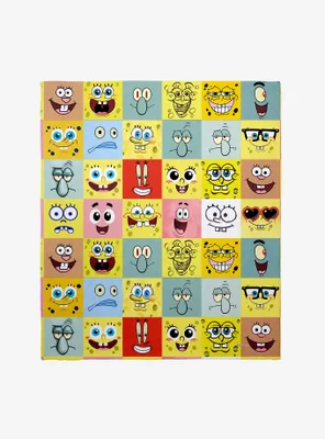 SpongeBob SquarePants Bikini Bottom Faces Throw Blanket