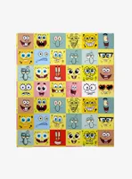 SpongeBob SquarePants Bikini Bottom Faces Throw Blanket