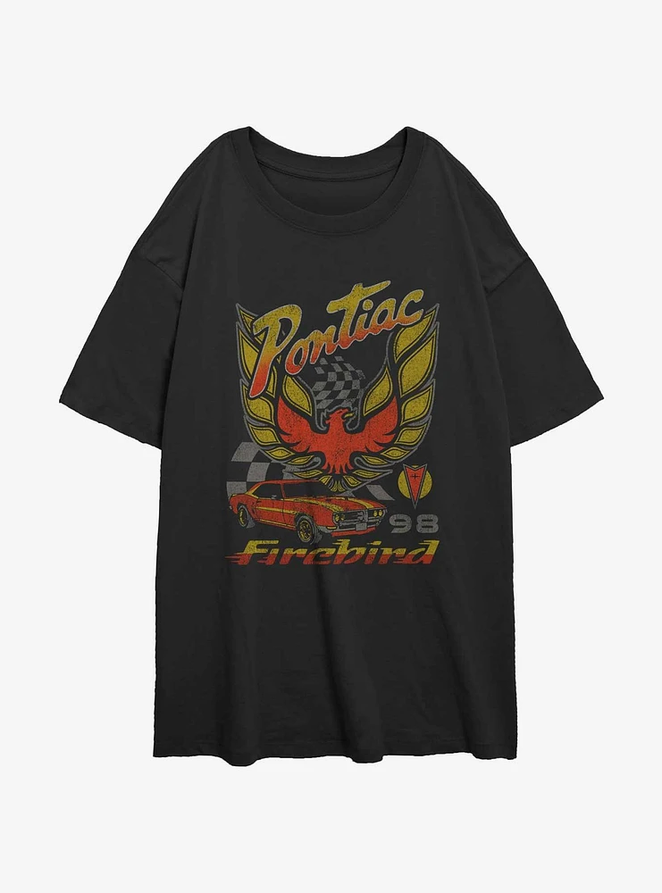 General Motors Pontiac Firebird Race Girls Oversized T-Shirt