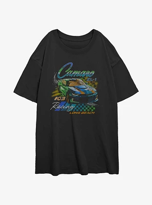 General Motors Camaro Racer Girls Oversized T-Shirt