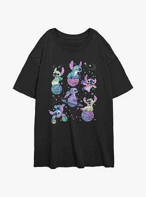 Disney Lilo & Stitch Planetary Girls Oversized T-Shirt