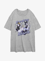Disney Villains Breaking Hearts Girls Oversized T-Shirt
