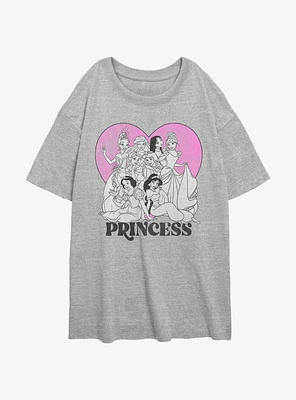 Disney Princesses Princess Heart Girls Oversized T-Shirt