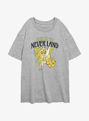 Disney Tinker Bell Take Me To Never Land Girls Oversized T-Shirt