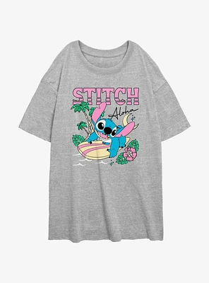 Disney Lilo & Stitch Aloha Girls Oversized T-Shirt