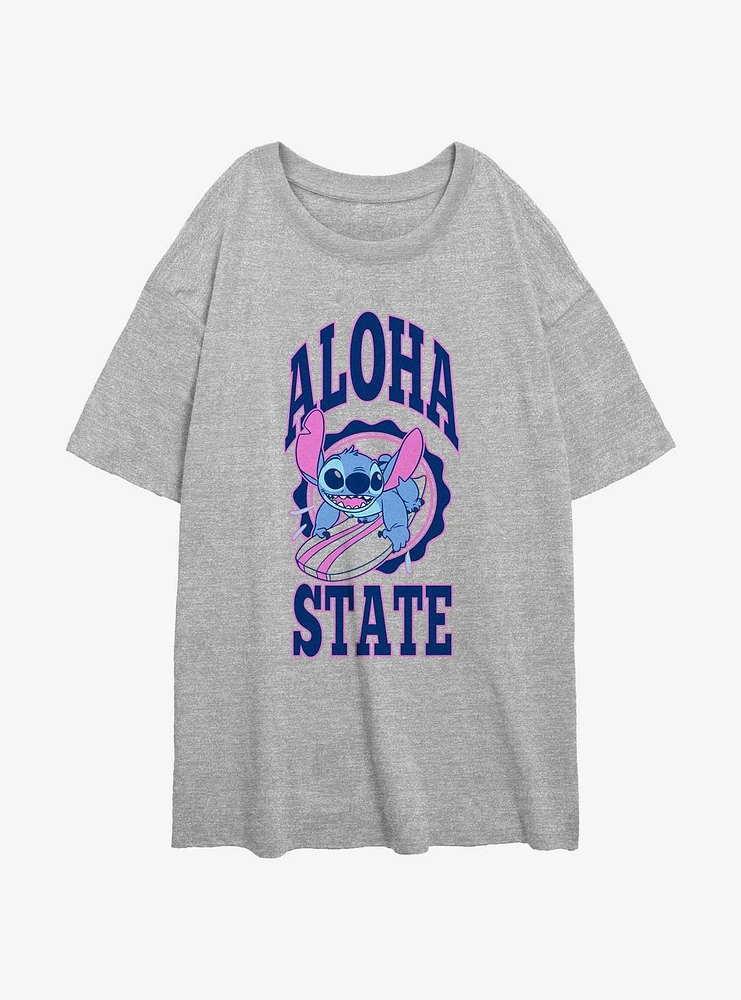 Disney Lilo & Stitch Aloha State Surfer Girls Oversized T-Shirt