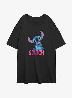 Disney Lilo & Stitch Sitting Girls Oversized T-Shirt