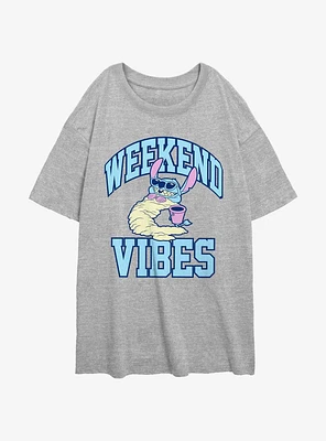 Disney Lilo & Stitch Weekend Vibes Girls Oversized T-Shirt